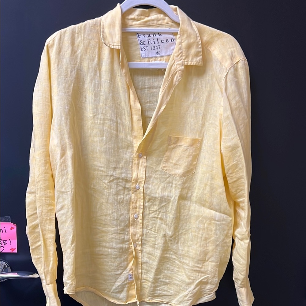 Frank & Eileen Light Yellow Casual Shirt linen